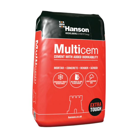 Hanson Multicem Cement - Plastic Bag 25kg